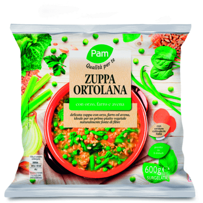 PAM Qualità per te Zuppa Ortolana con orzo, farro e avena Surgelata 600 g