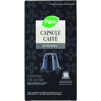 PAM Capsule Caffè Intenso Compatibili Nespresso* 56g (10x5,6g)