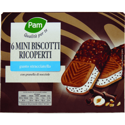 PAM Qualità per te 6 Mini Biscotti Ricoperti gusto stracciatella 6 x 55 g