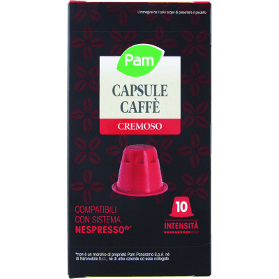 PAM Capsule Caffè Cremoso Compatibili Nespresso* 56g (10x5,6g)