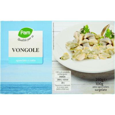 PAM PANORAMA Vongole cotte e sgusciate surgelate 250 g