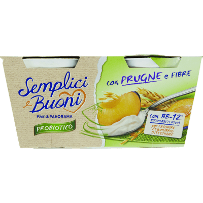 SEMPLICI E BUONI Probiotico con Prugne e Fibre 250 g (125 g x 2)