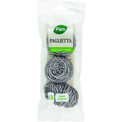 PAM Paglietta Acciaio Inox 3 pz