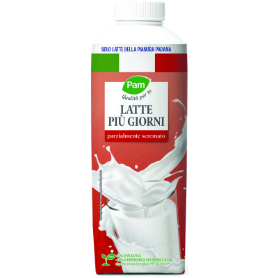 Latte microfiltrato parzialmente scremato PAM 1 l