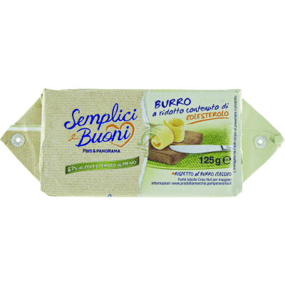SEMPLICI E BUONI 87% di Colesterolo in Meno Burro a ridotto contenuto di Colesterolo 125 g