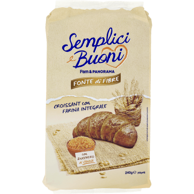 SEMPLICI E BUONI Croissant con Farina Integrale 6 x 40 g