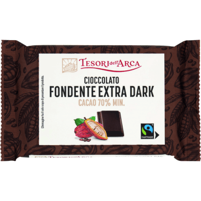 TESORI DELL'ARCA Cioccolato Fondente Extra Dark Cacao 70% Min. 100 g