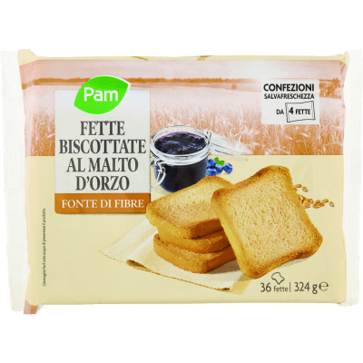 PAM Fette Biscottate al Malto d'Orzo 324 g