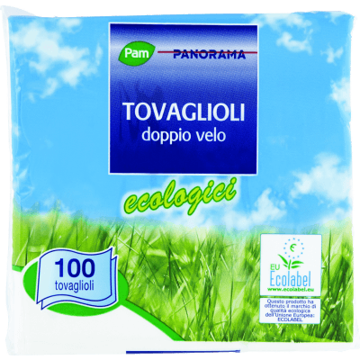 PAM PANORAMA Tovaglioli doppio velo ecologici 100 pz