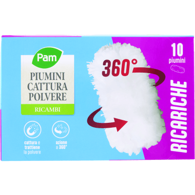 PAM Piumini Cattura Polvere Ricambi 360° 10 pz