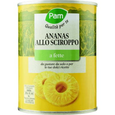 PAM Qualità per te Ananas allo Sciroppo a fette 565 g