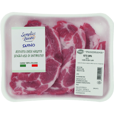 Coppa di suino senza osso fette senza antibiotici