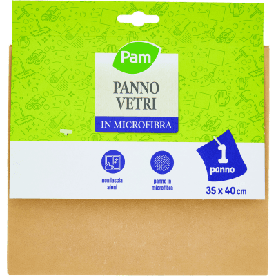 PAM Panno Vetri in Microfibra 35 x 40 cm 1 pz