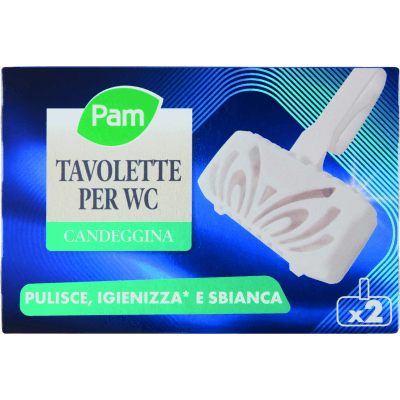 PAM PANORAMA Tavolette per WC con Candeggina 2 pz