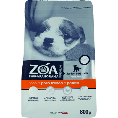 ZOA PREMIUM Junior 1-16 mesi esigente ricco in pollo fresco e patate 800 g