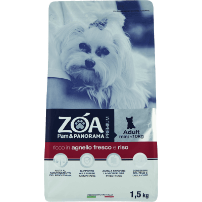 ZOA PREMIUM Adult mini <10kg ricco in agnello fresco e riso 1,5 kg