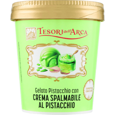TESORI DELL'ARCA Gelato Pistacchio con Crema Spalmabile al Pistacchio 230 g