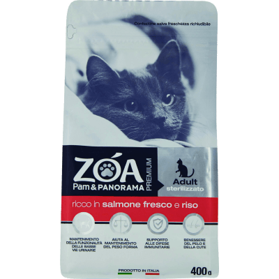 ZOA PREMIUM Adult sterilizzato ricco in salmone fresco e riso 400 g