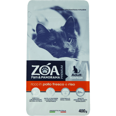 ZOA PREMIUM Adult hairball ricco in pollo fresco e riso 400 g