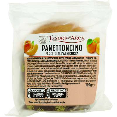 TESORI DELL'ARCA Panettoncino Farcito all'Albicocca 100 g