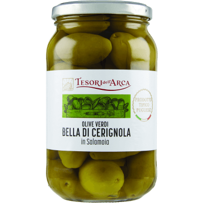 TESORI DELL'ARCA Olive Verdi Bella di Cerignola in Salamoia 530 g