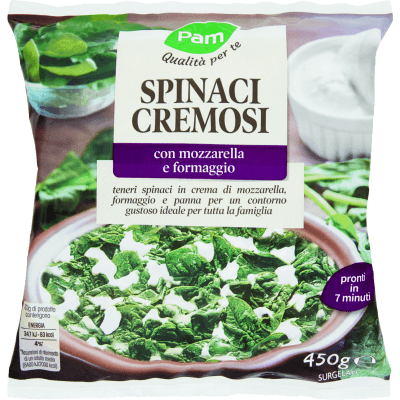 PAM PANORAMA Spinaci Cremosi surgelati 450 g