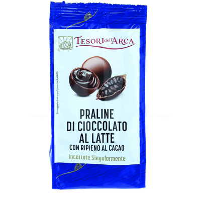 TESORI DELL'ARCA Praline di Cioccolato al Latte con Ripieno al Cacao 90 g