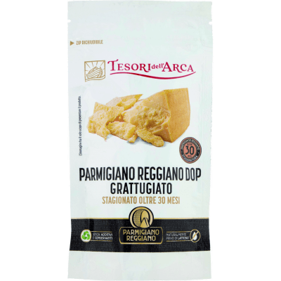 TESORI DELL'ARCA Parmigiano Reggiano DOP Grattugiato Stagionato Oltre 30 Mesi 60 g