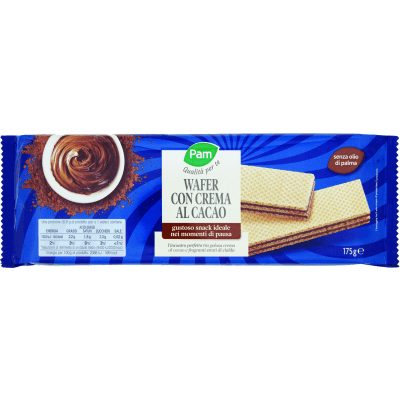 PAM PANORAMA Wafer con crema al cacao 175 g