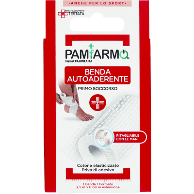 PAM PANORAMA Benda Autoaderente in cotone e lattice cm 6 x 2,5 m