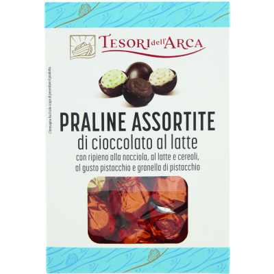 TESORI DELL'ARCA Praline Assortite di cioccolato al latte 130 g