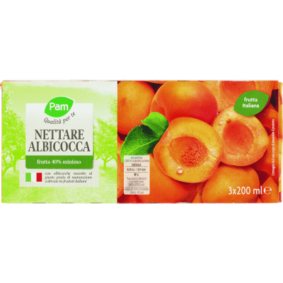 PAM Qualità per te Nettare Albicocca 3 x 200 ml