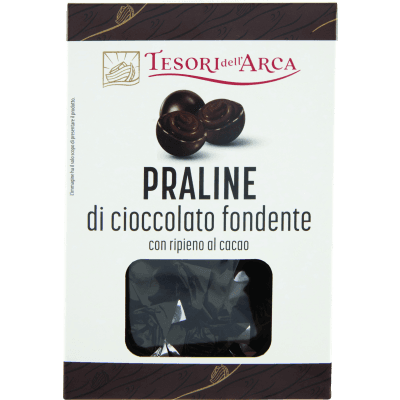 TESORI DELL'ARCA Praline di cioccolato fondente con ripieno al cacao 130 g