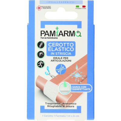 PAM PANORAMA Cerotto Elastico in striscia 1 Formato 1 m x 6 cm 1 pz