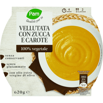 PAM Qualità per te Vellutata con Zucca e Carote 620 g