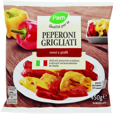 PAM Qualità per te Peperoni Grigliati rossi e gialli Surgelati 450 g