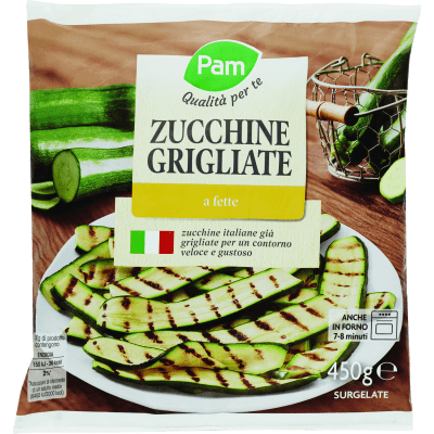 PAM Qualità per te Zucchine Grigliate a fette Surgelate 450 g