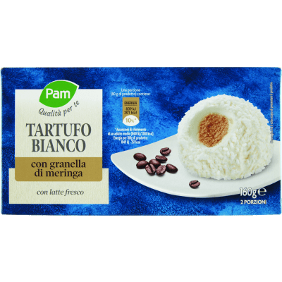 PAM Qualità per te Tartufo Bianco con granella di meringa 2 x 80 g