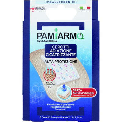 PAMFARMA Cerotti ad Azione Cicatrizzante 1 Formato Grande XL 5 x 7,5 cm 6 pz