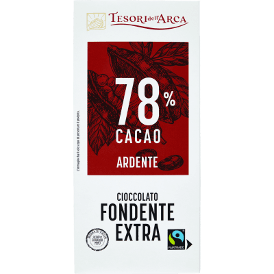 TESORI DELL'ARCA Cioccolato Fondente Extra 78% Cacao Ardente 100 g