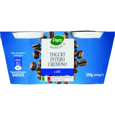 PAM Qualità per te Yogurt Intero Cremoso caffè 2 x 125 g