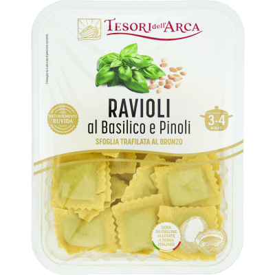 TESORI DELL'ARCA Ravioli al Basilico e Pinoli 250 g