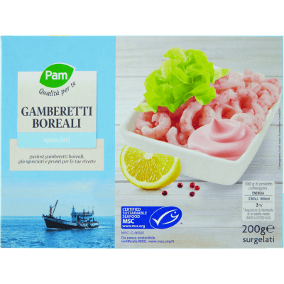 PAM Qualità per te Gamberetti Boreali sgusciati surgelati 200 g
