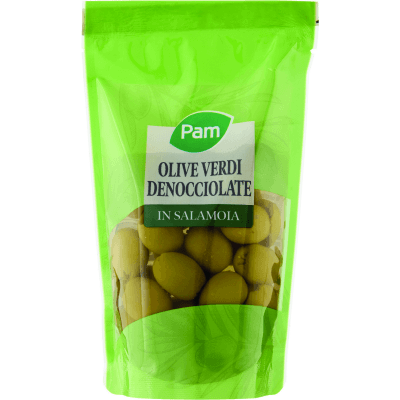 PAM Olive Verdi Denocciolate in Salamoia 180 g