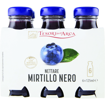 TESORI DELL'ARCA Nettare Mirtillo Nero 6 x 125 ml