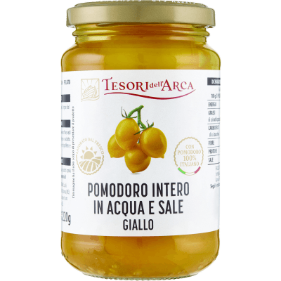 TESORI DELL'ARCA Pomodoro Intero in Acqua e Sale Giallo 360 g