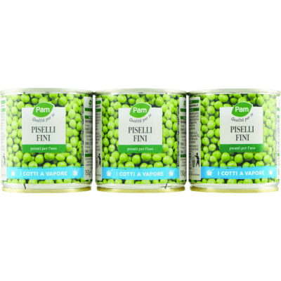 PAM Qualità per te Piselli Fini 3 x 150 g