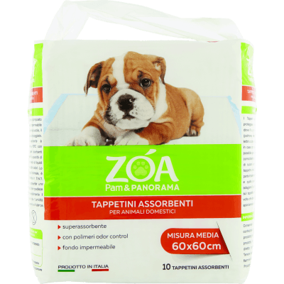 ZOA Tappetini Assorbenti per Animali Domestici Misura Media 60x60cm 10 pz