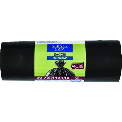 ARKALIA CASA Sacchi Condominio con Laccio 70x110 cm 110 Litri Antigoccia 20 pz