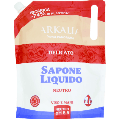 ARKALIA Sapone Liquido Delicato Viso e Mani Ricarica 1 L
